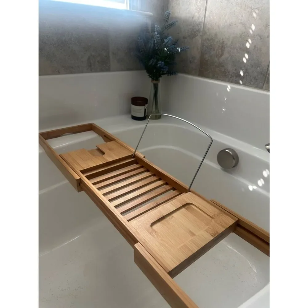 Bamboo Bathtub Tray Caddy